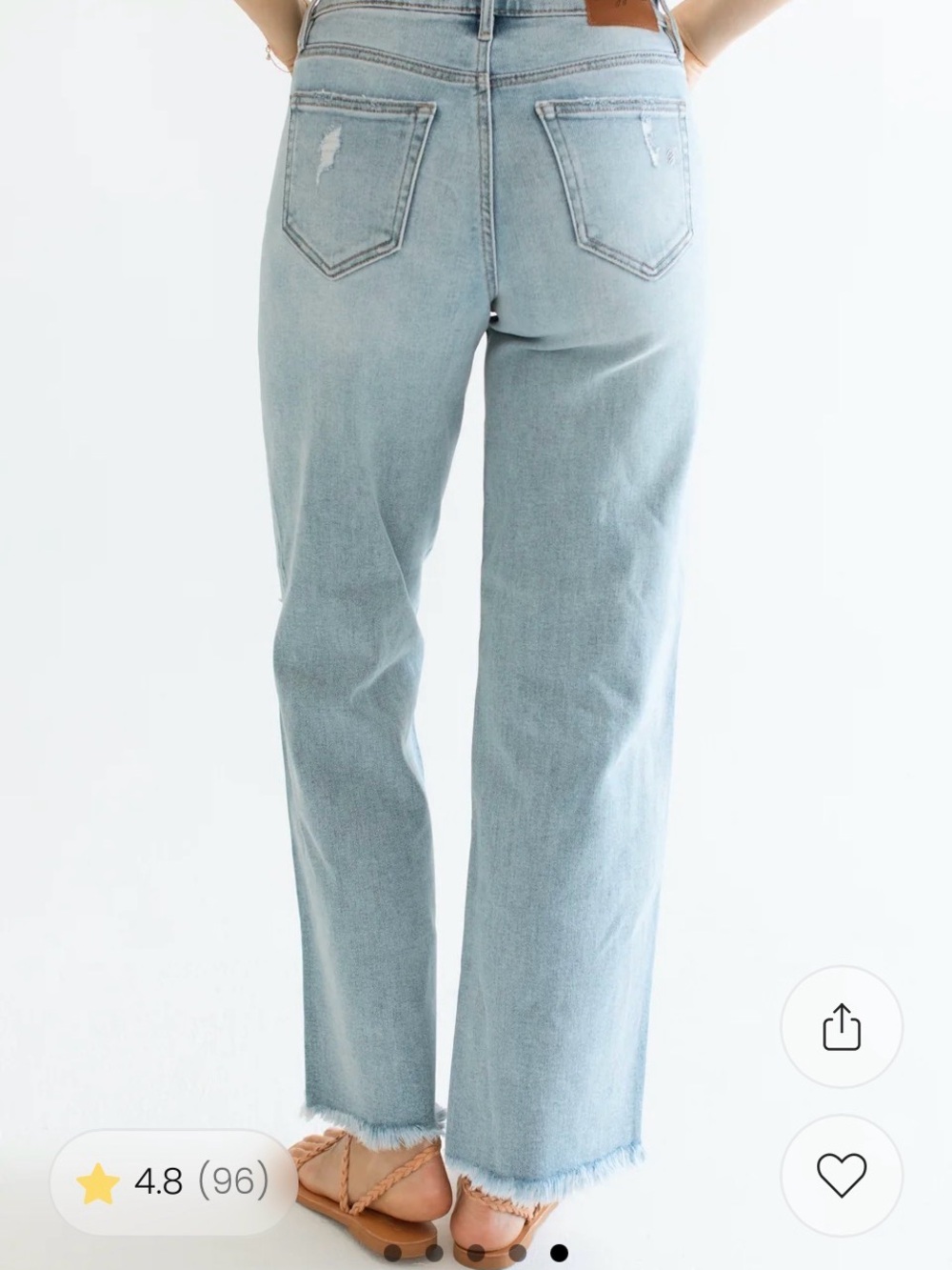CJLA Dylan Distressed High-Rise Wide-Leg Jeans - Picture 2 of 6